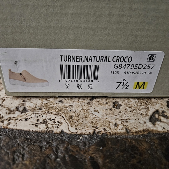 SOUL Turner Slip On Sneaker Beige Croco Faux Leather Sz 7.5 M NWT - Picture 2 of 9